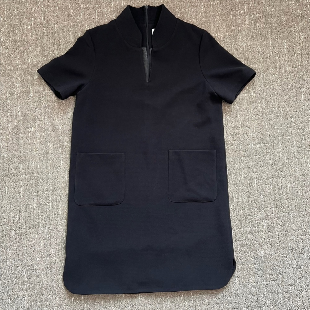 Patty Kim Simone Short Sleeve Shift Dress Black Size Small